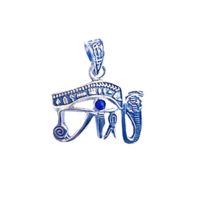 Ojo de Horus, con piedra lapislázuli natural,  plata